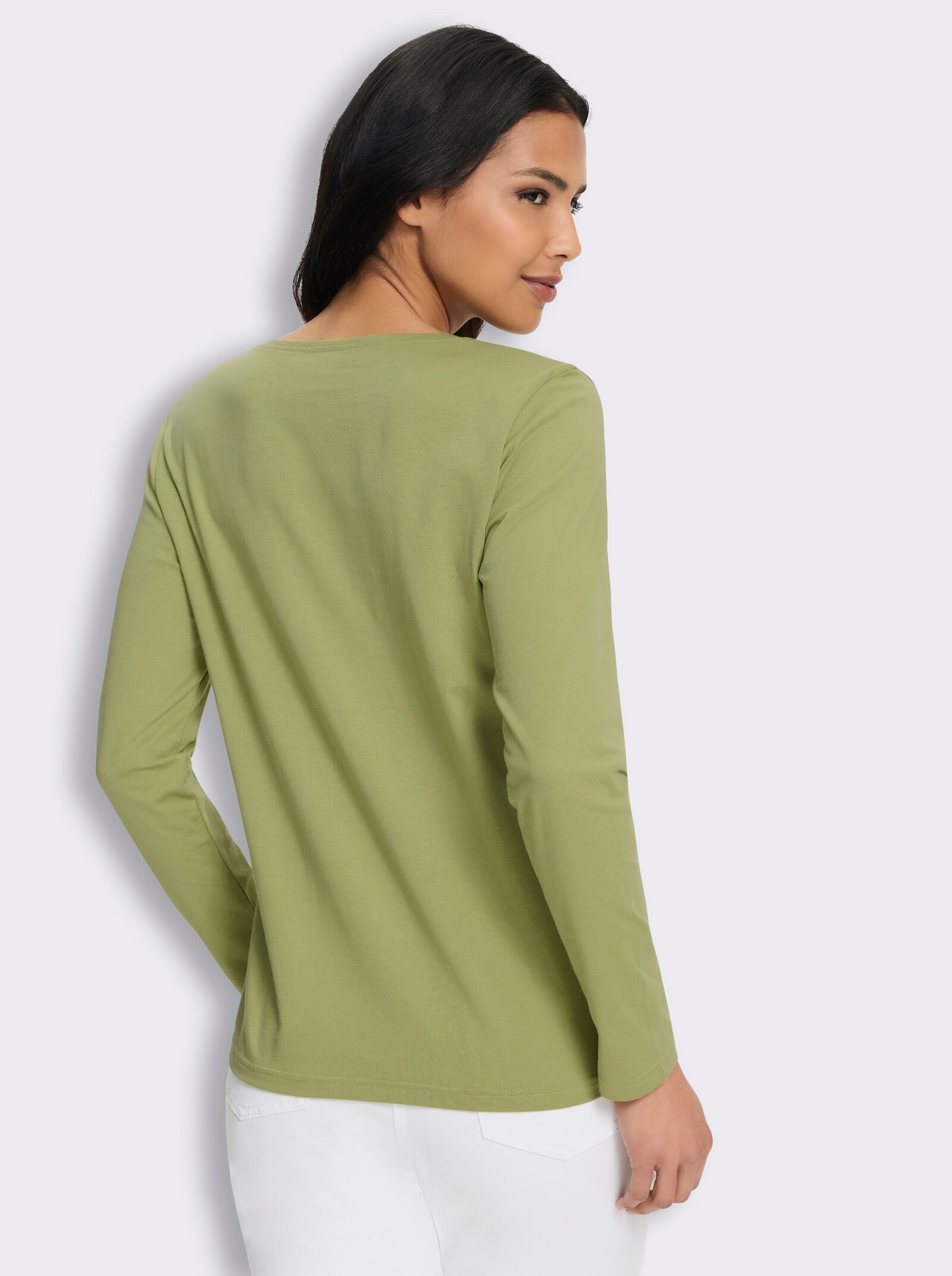Rundhalsshirt mit Druck-Motiv - schilf-schwarz