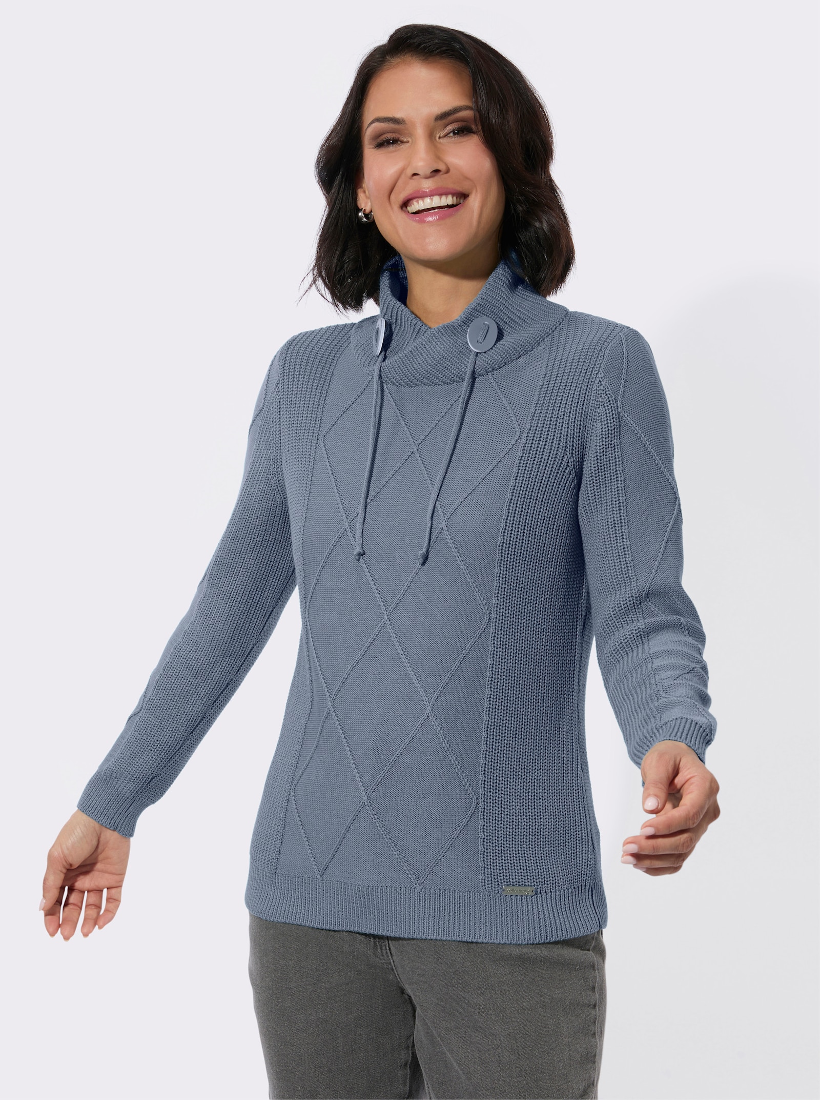 Pullover - taubenblau