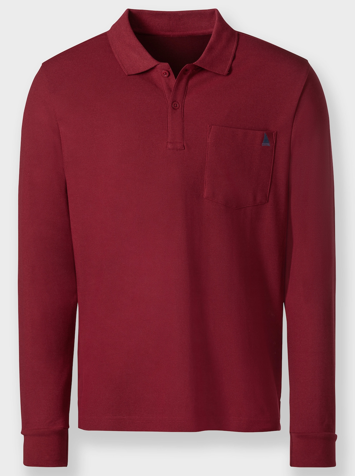 Catamaran Poloshirt met lange mouwen - donkerrood