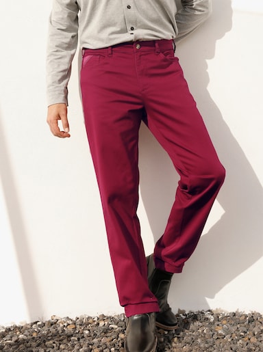 Marco Donati Broek met used-effecten - donkerrood