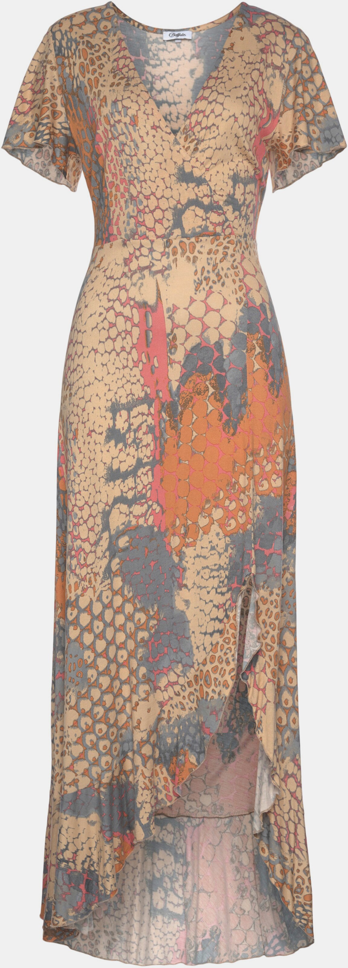 Buffalo Maxi-jurk - oranje/blauw bedrukt