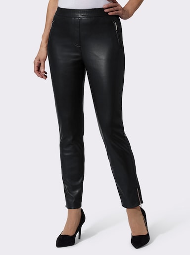 Pantalon en imitation cuir - noir