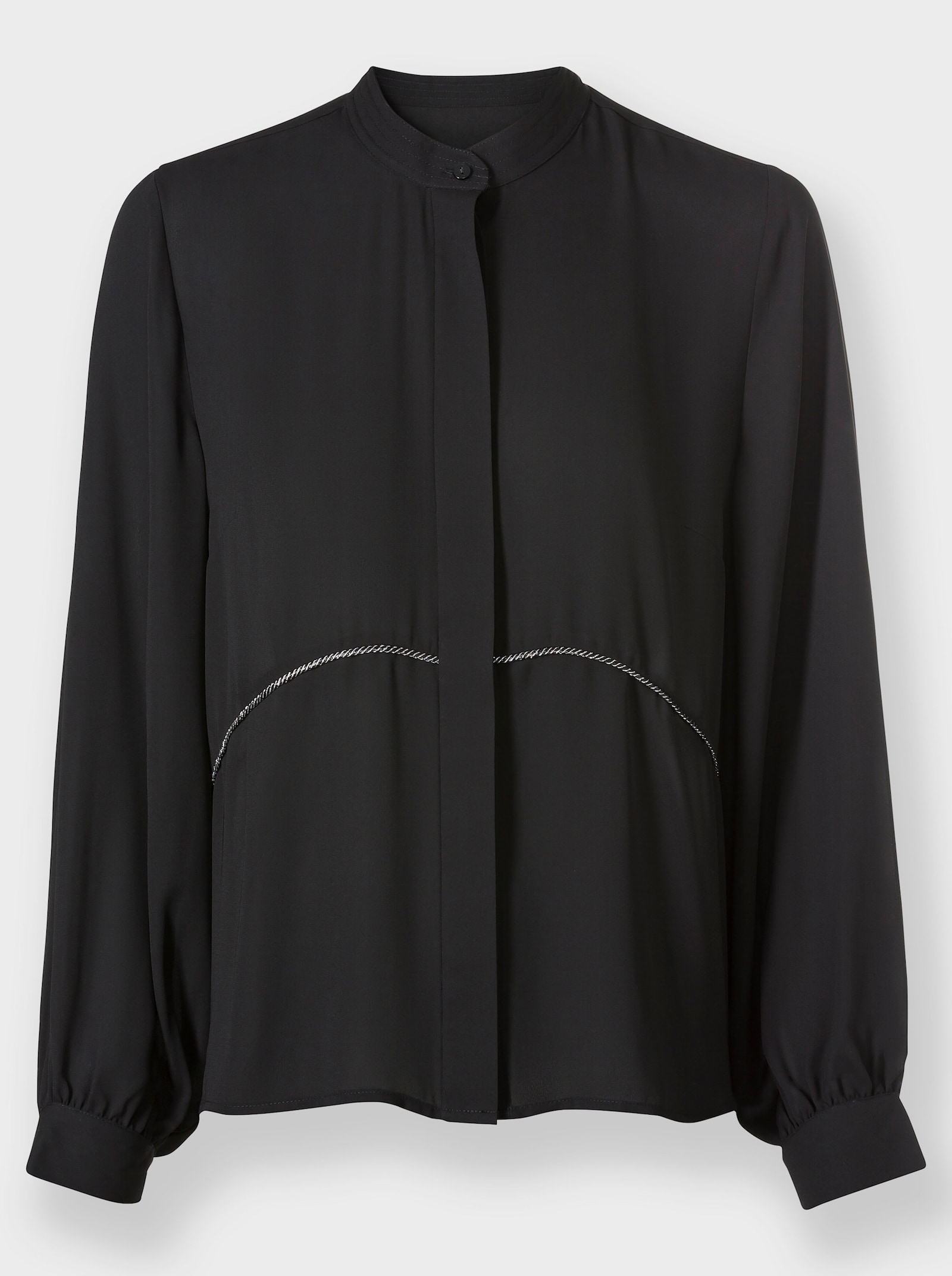 heine Blouse met lange mouwen en sierband - zwart