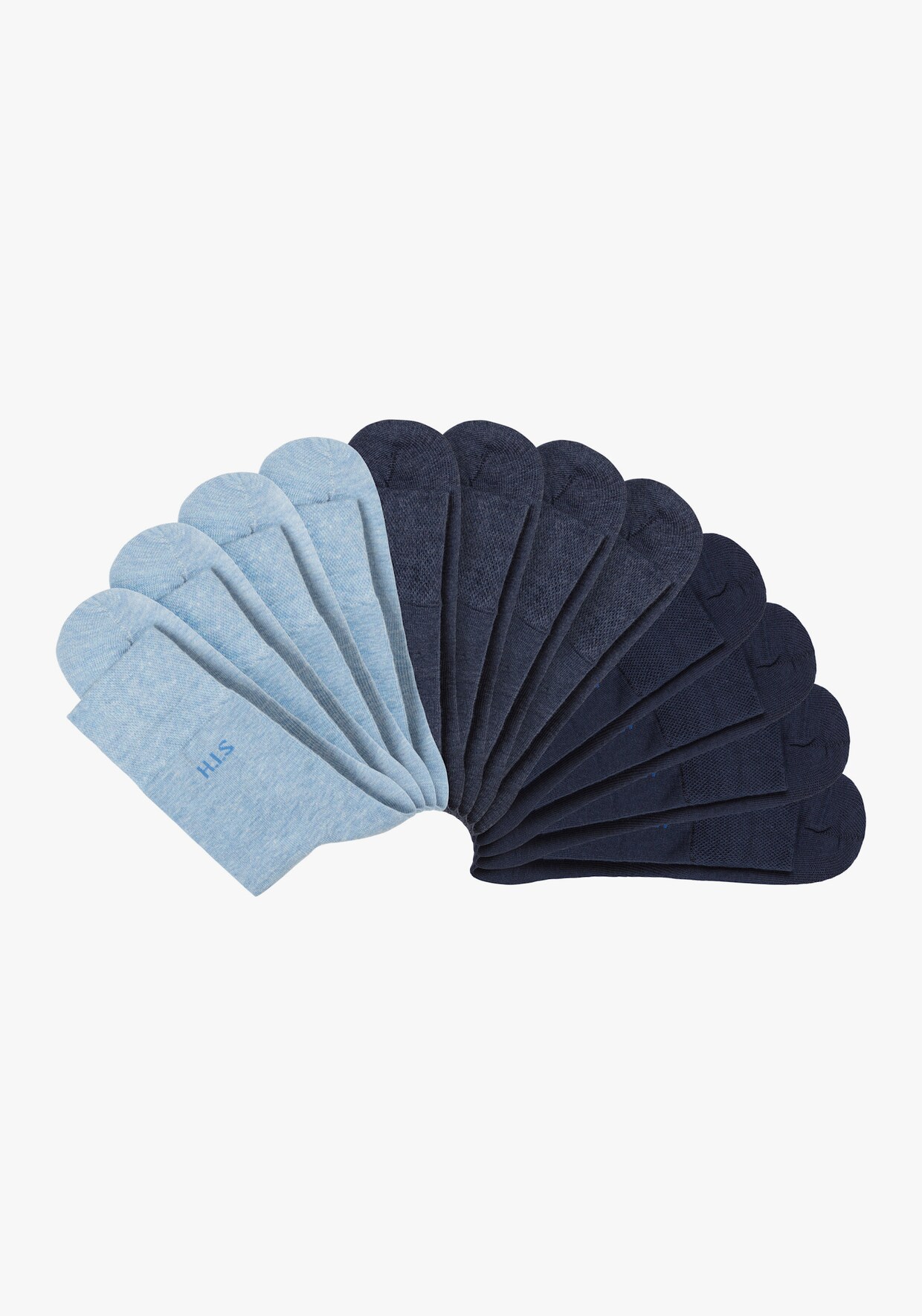 H.I.S Sokken - 4x navy, 4x jeansblauw gemêleerd, 4x donkere jeans gemêleerd