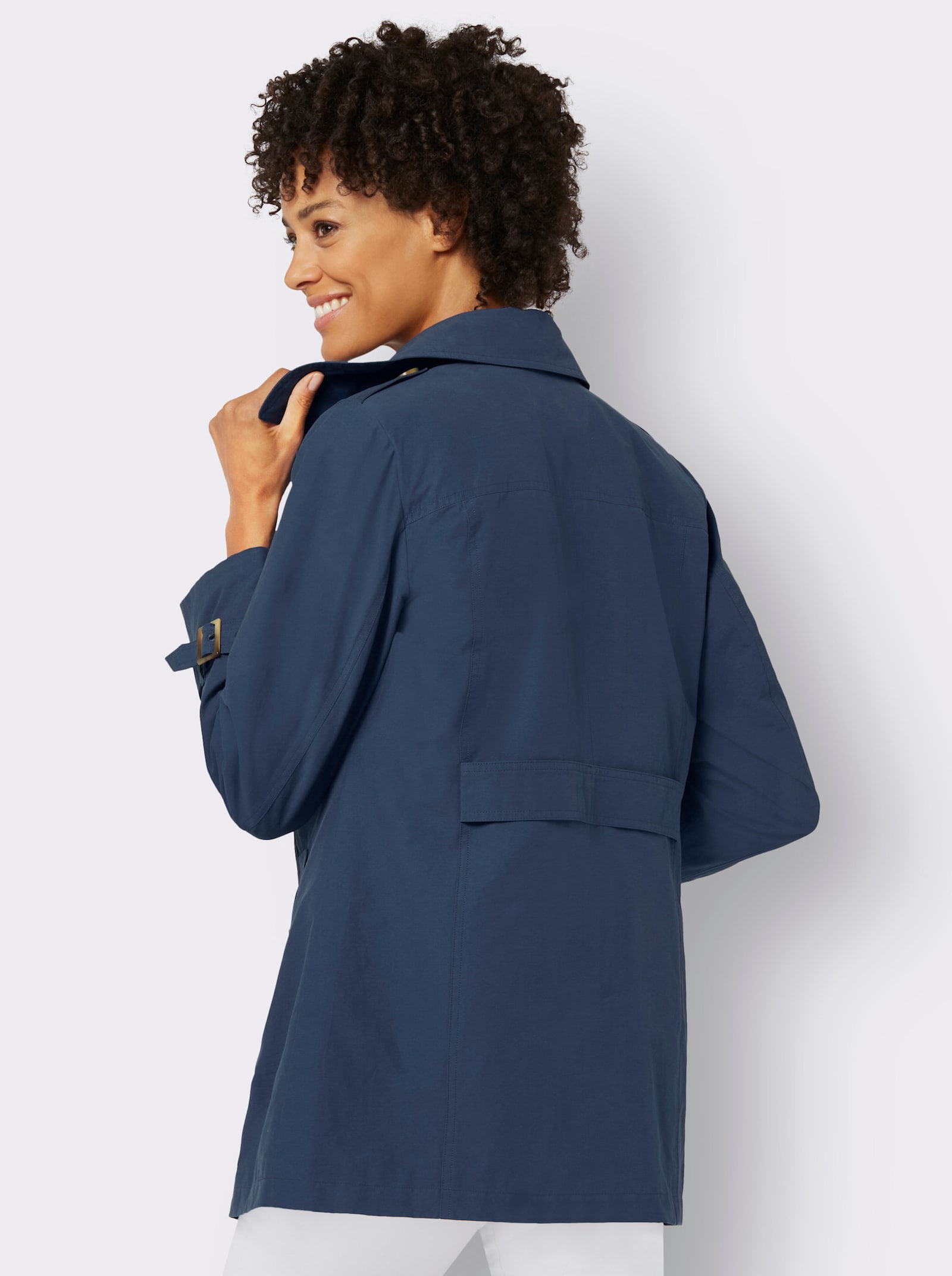 Trenchcoat mit Schlitz hinten - dunkelblau