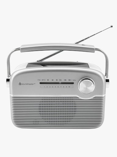 soundmaster Radio mit Solarpanel - silberfarben