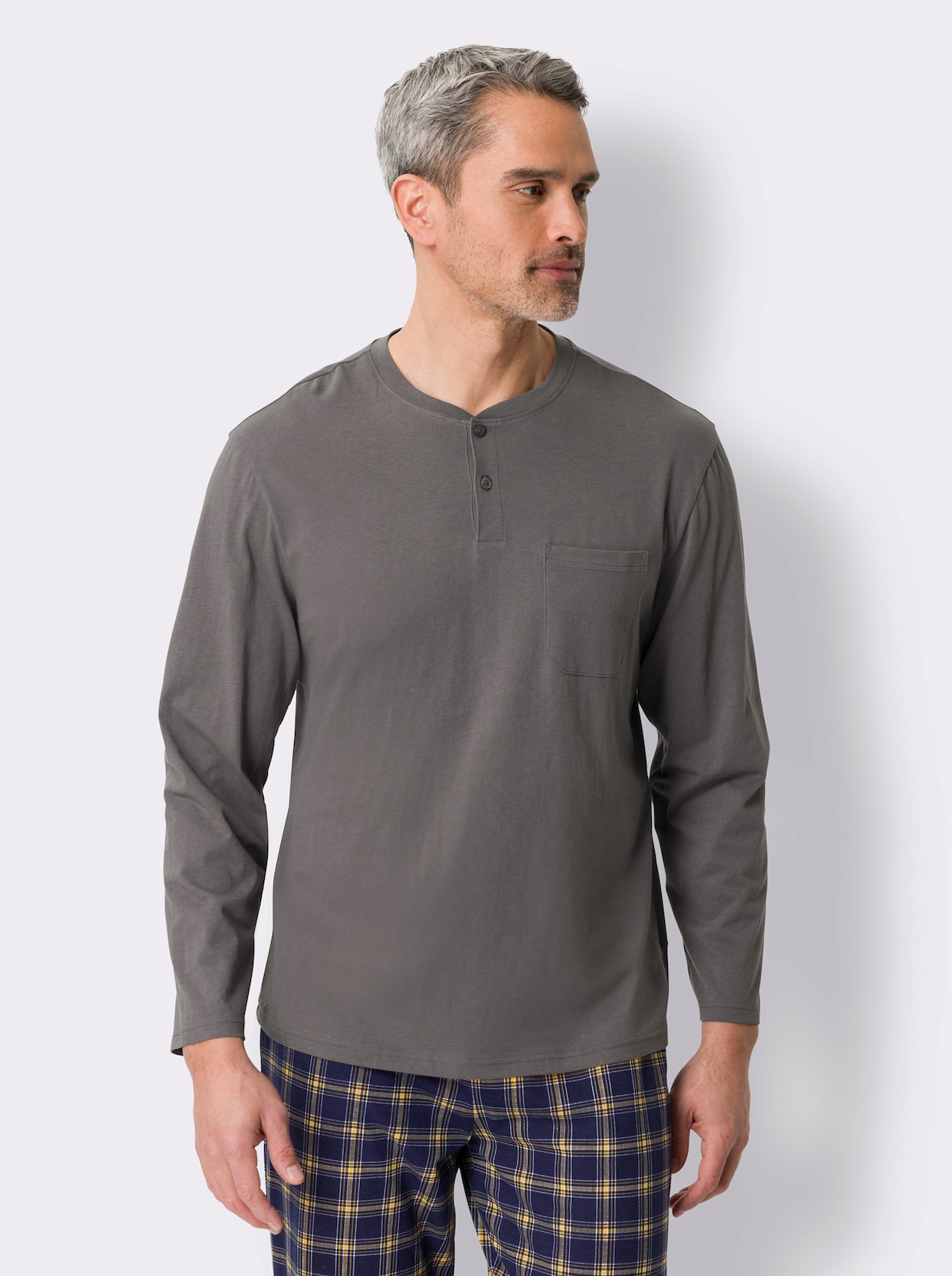 Pyjama-Shirt - antraciet