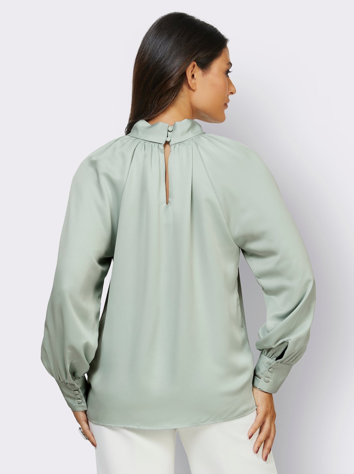 Comfortabele blouse - kalkmint