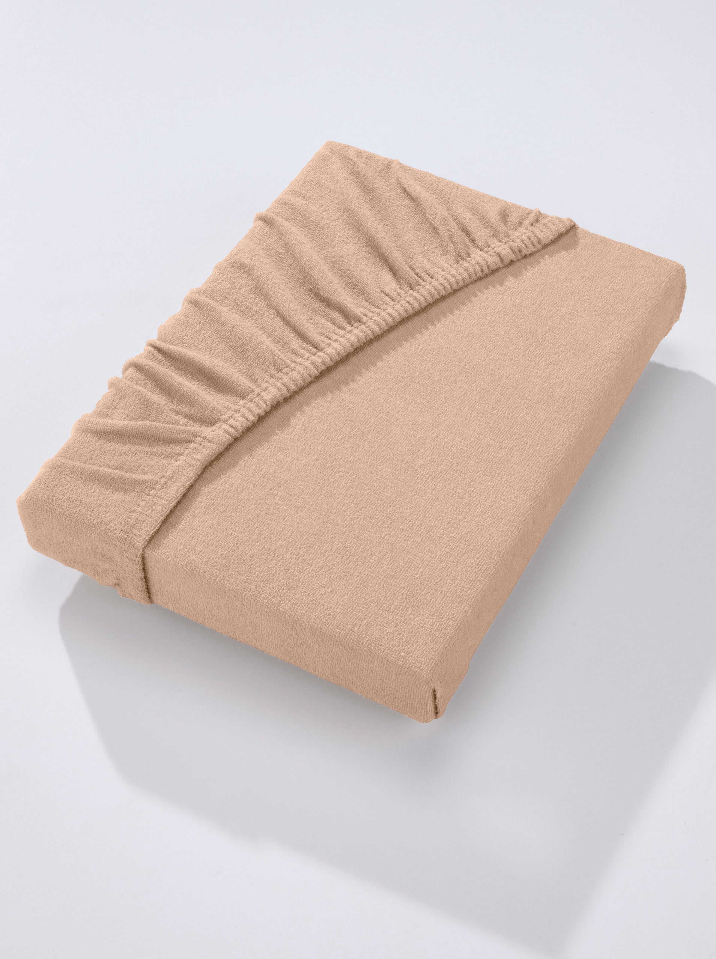 EXTREM günstig Kaufen-Spannbetttuch in kitt von Biberna. Spannbetttuch in kitt von Biberna <![CDATA[Spannbetttuch in elastischer, bügelfreier und extrem strapazierfähiger Frottee-Stretch-Qualität. Sowohl in Überlänge und Überbreite als auch in 2 französischen Maßen lie
