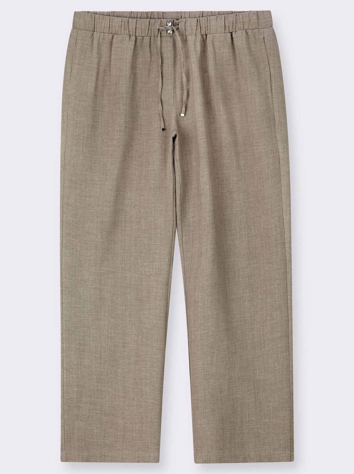 sheego Schlupfhose mit weitem Bein - schlamm-champagner-meliert