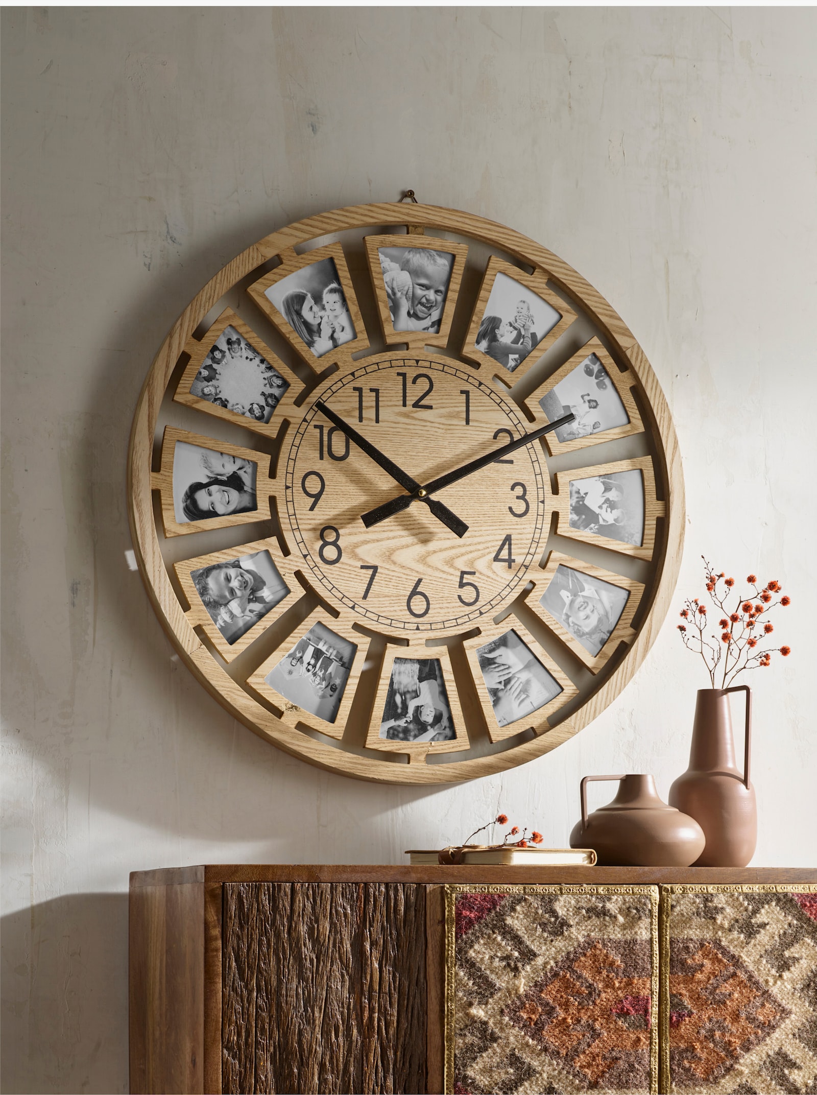 heine home Wandklok - naturel