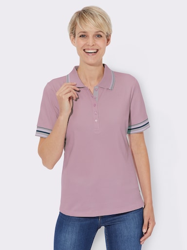 Poloshirt in Pikee-Qualität - rosé