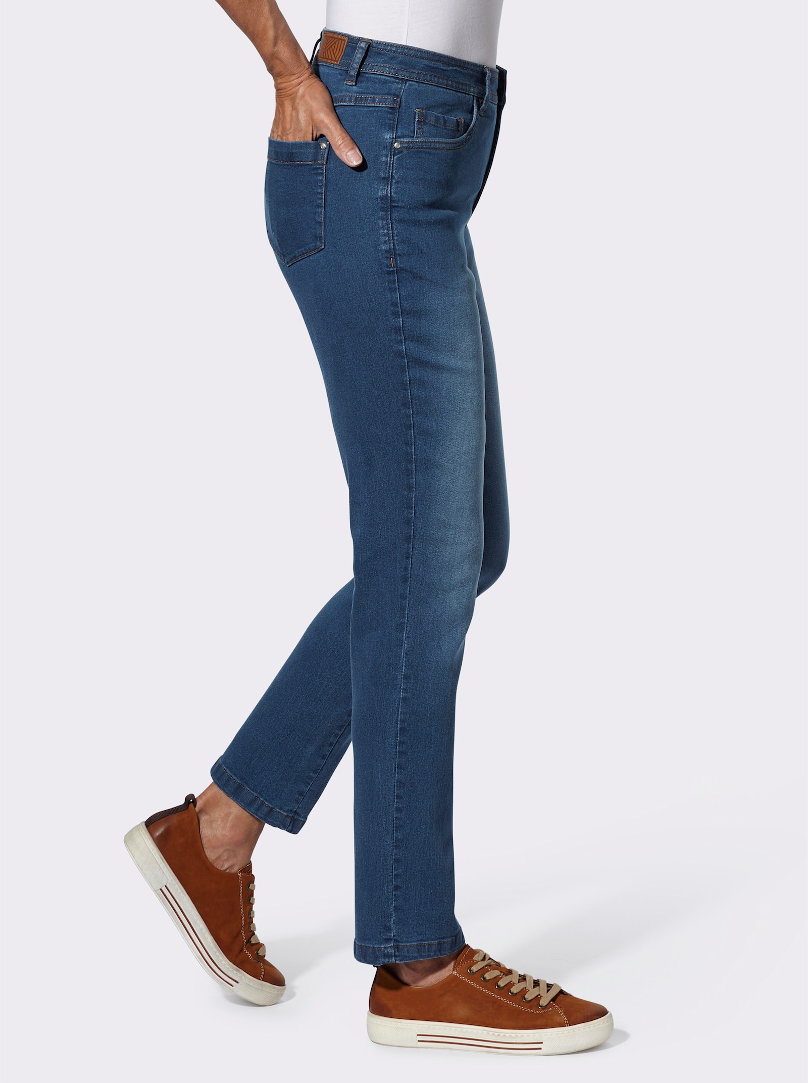 Jeans i 5-ficksmodell - blue-stone-washed