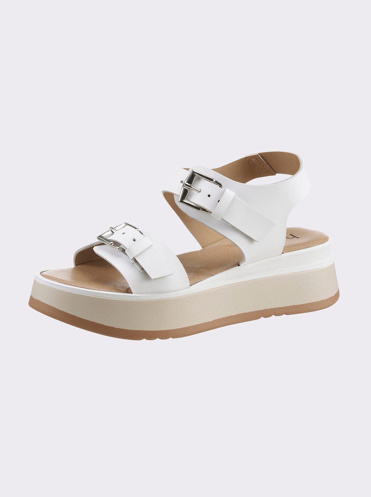 heine sandaaltjes - wit/zilverkleur