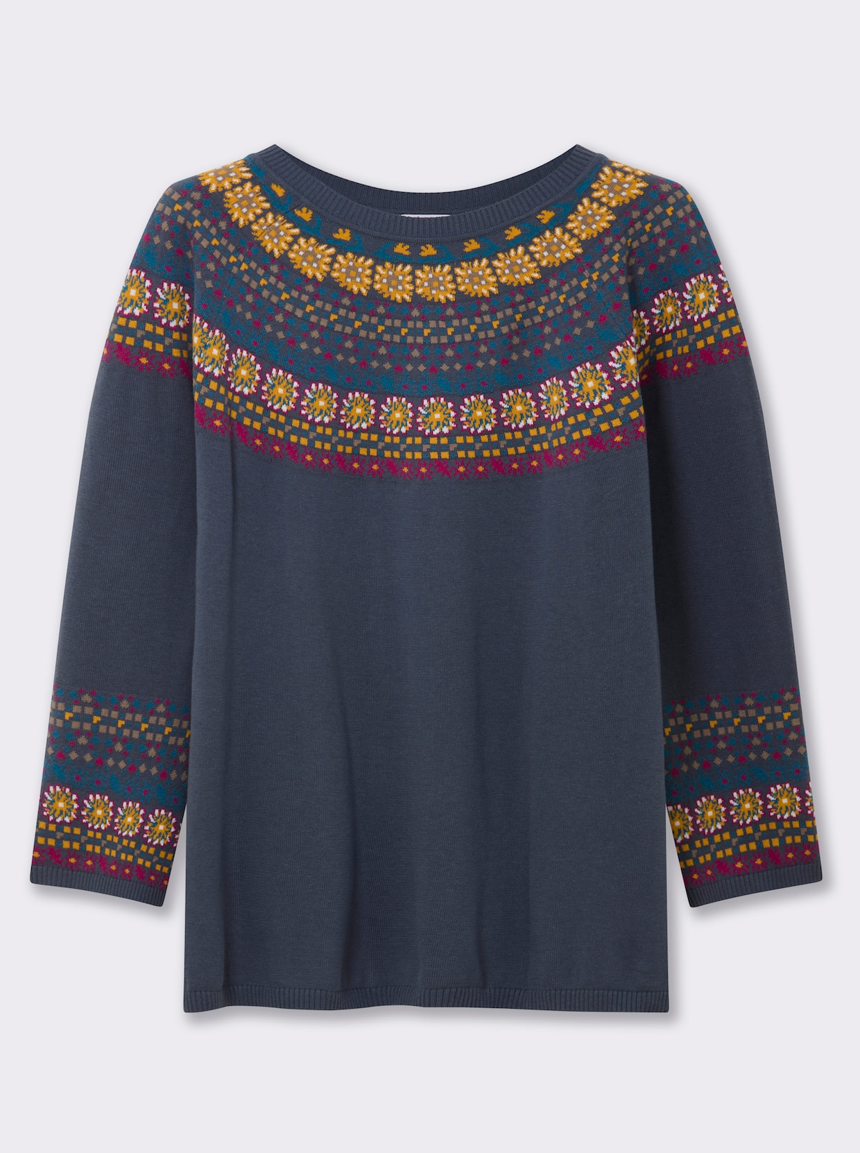 sheego Pullover - rauchblau
