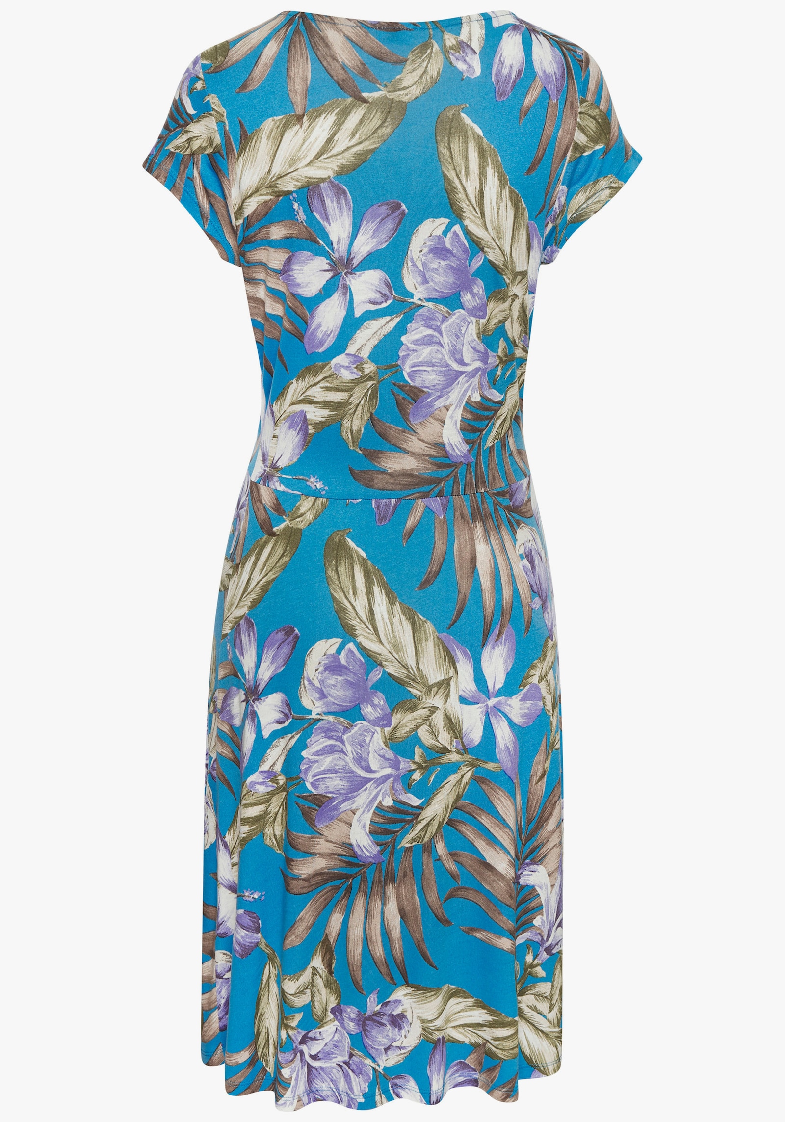 LASCANA Minikleid - blau-flieder-grün bedruckt