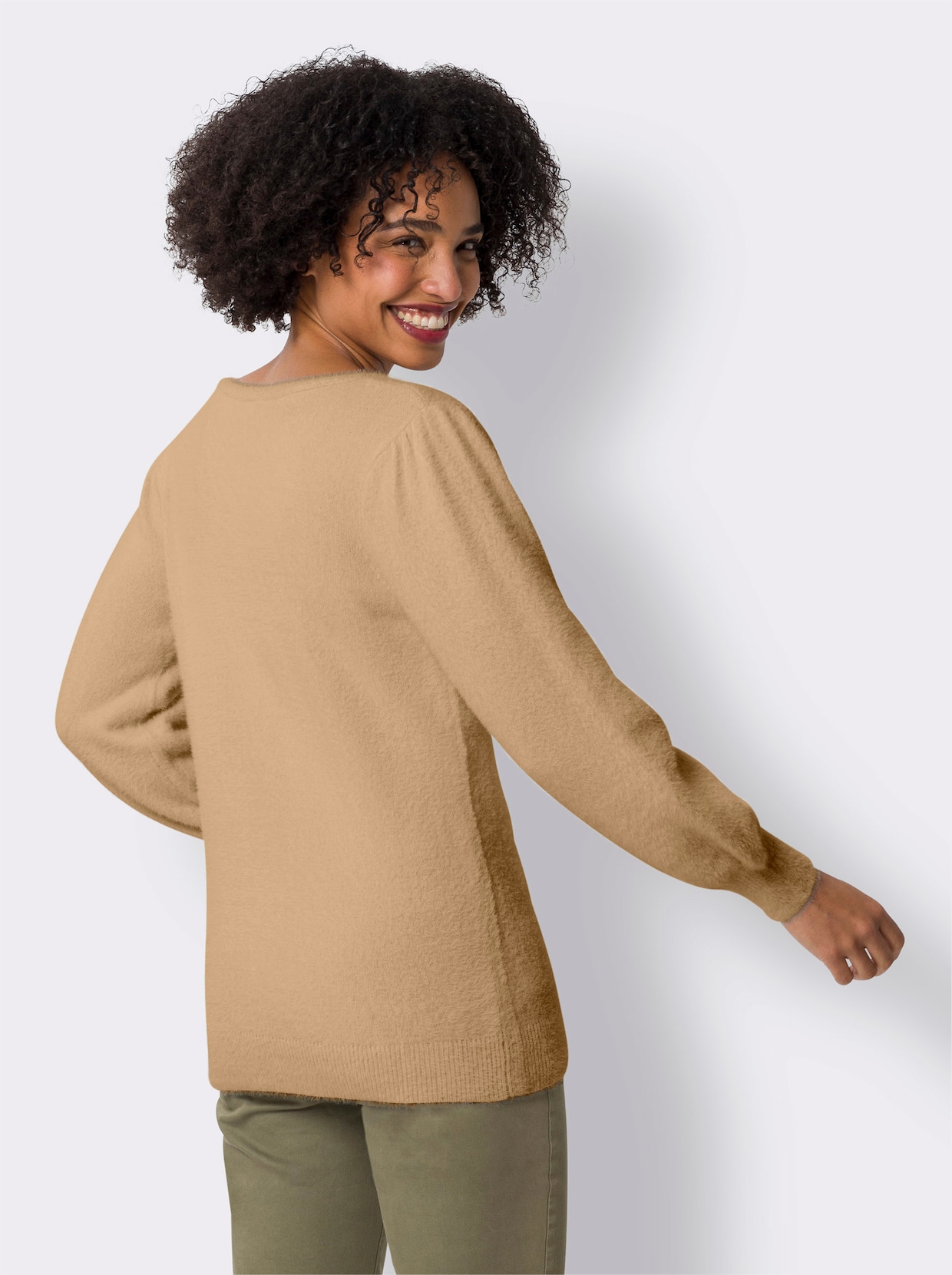 heine Pullover met lange mouwen - camel