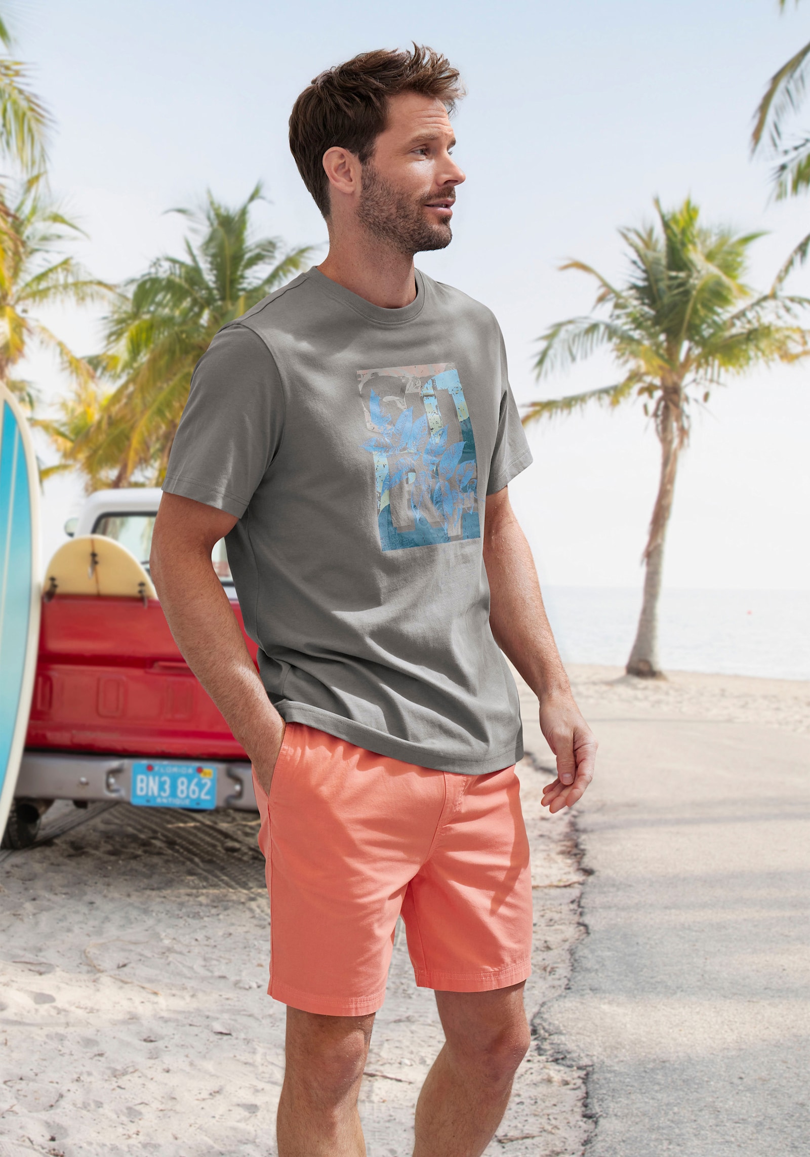 John Devin T-Shirt - grau