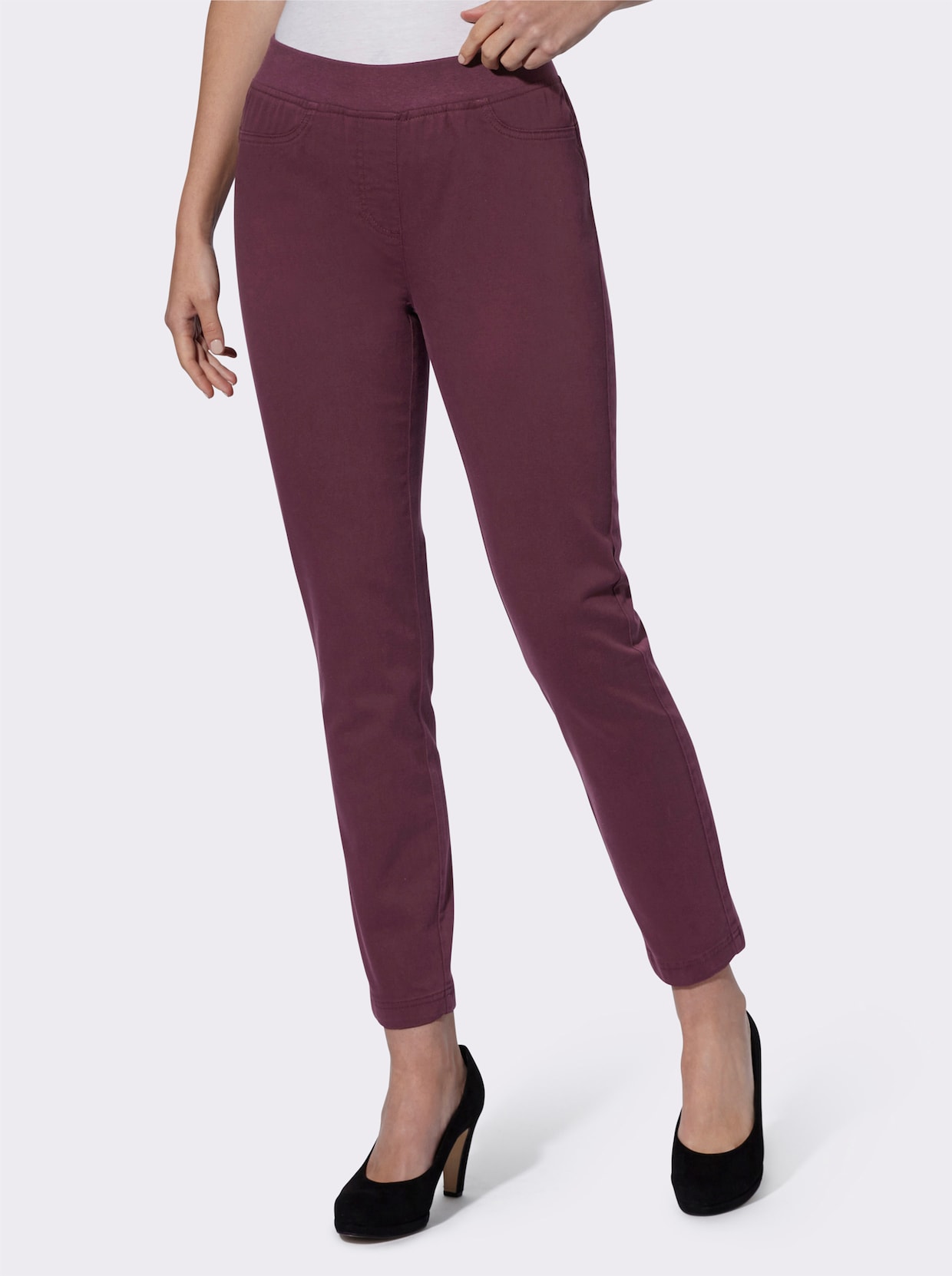 Push-up-Jeans - burgund