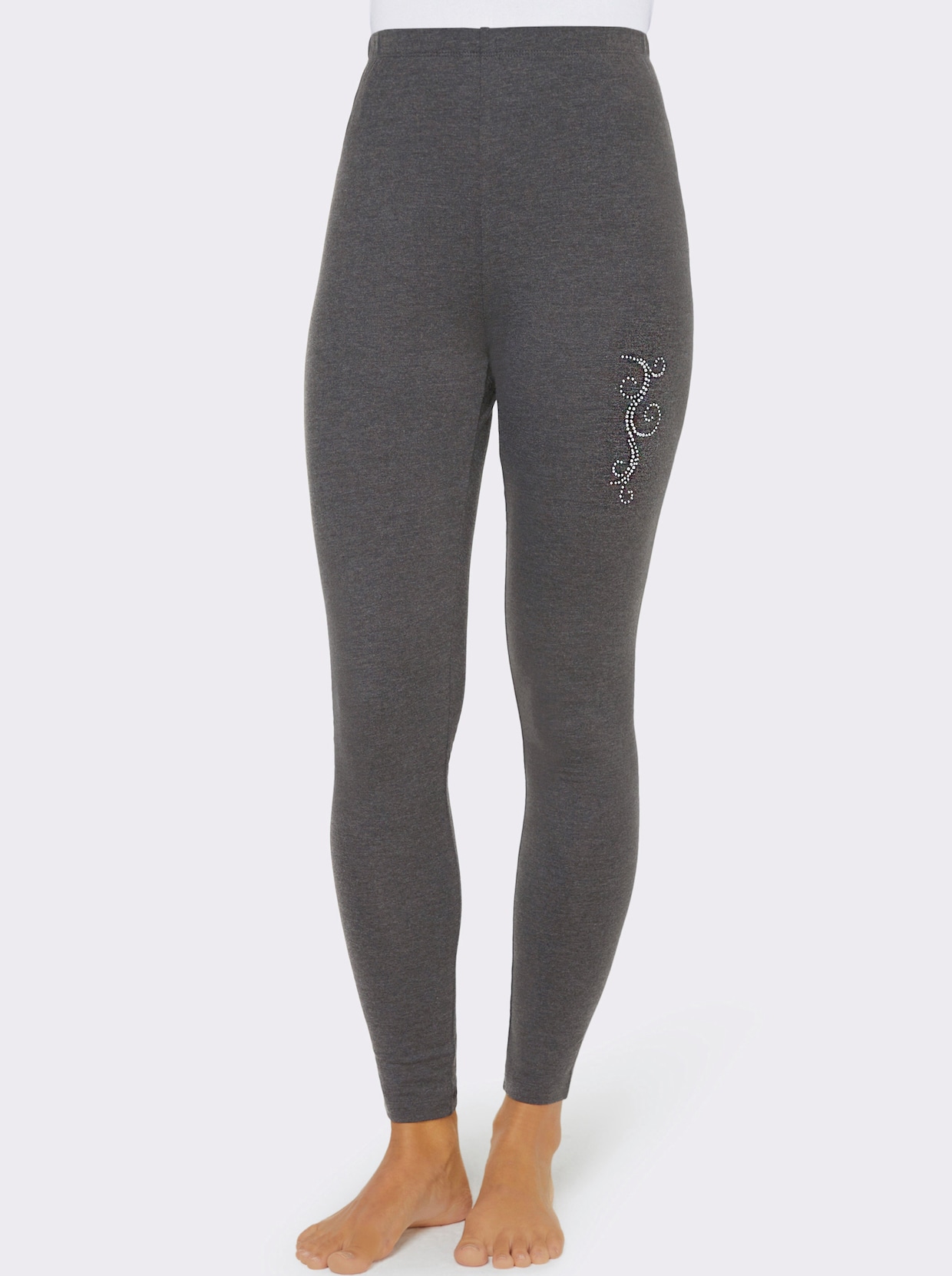 feel good Leggings - schwarz + grau-meliert