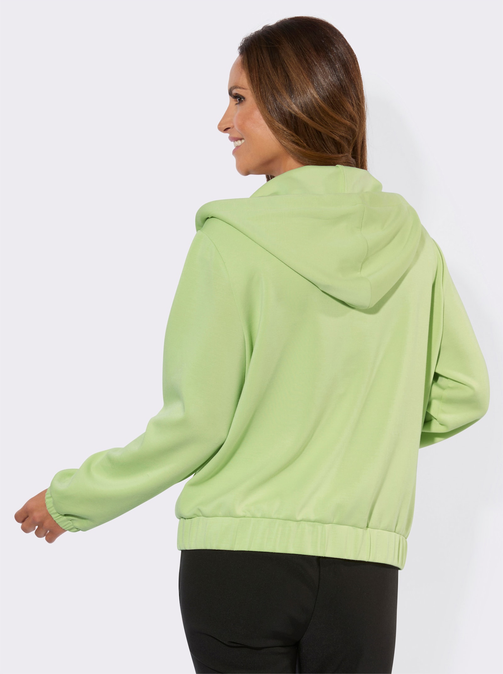 Sweatjacke mit Kapuze - pistazie