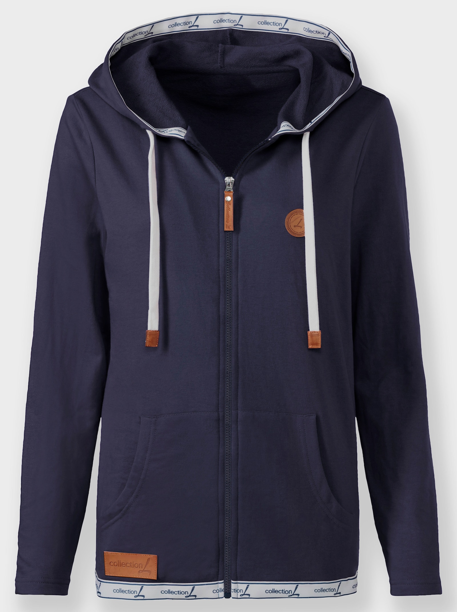 Sweatjacke mit Kapuze - marine