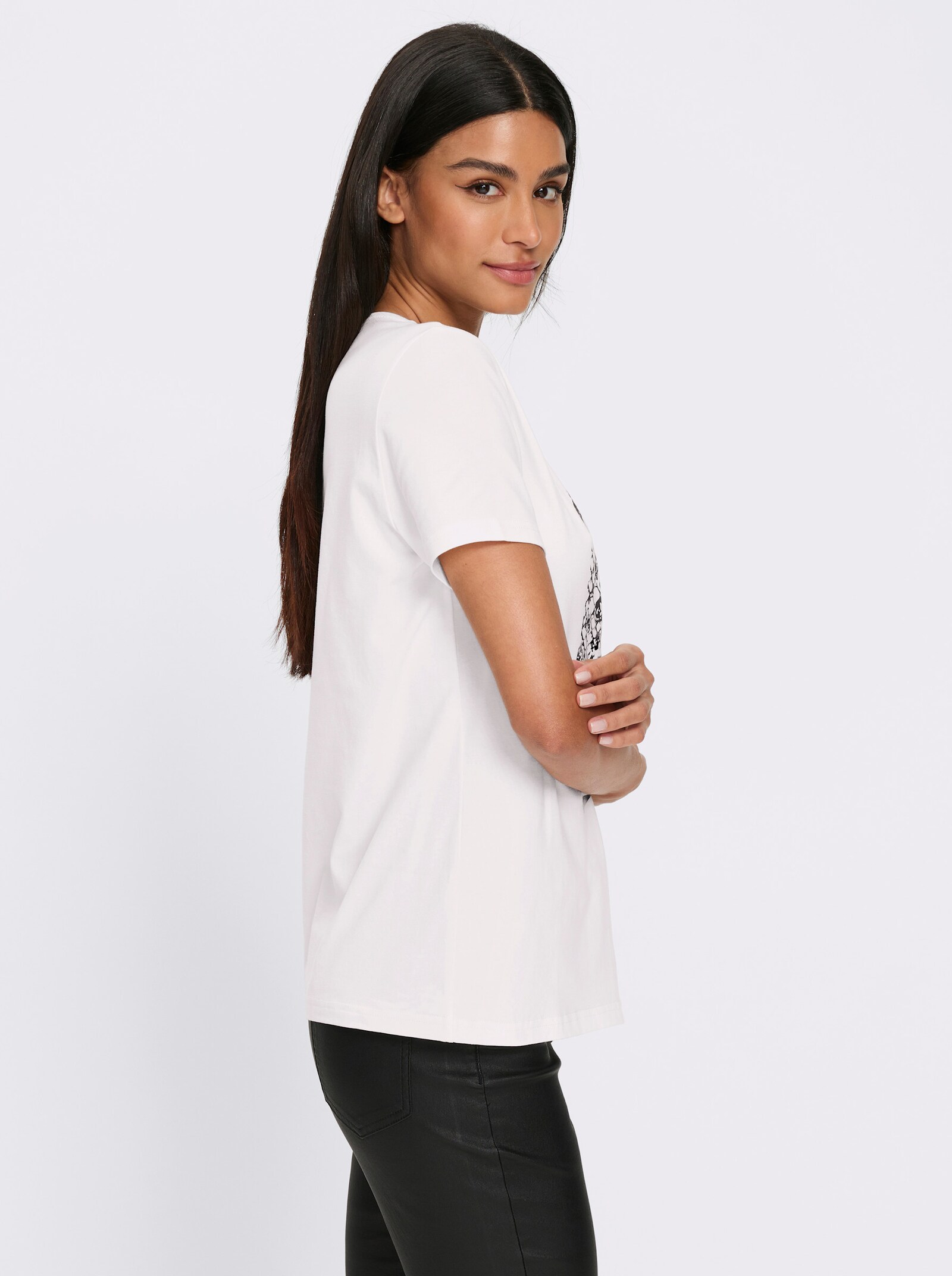 heine Shirt mit Folien-Druck - ecru