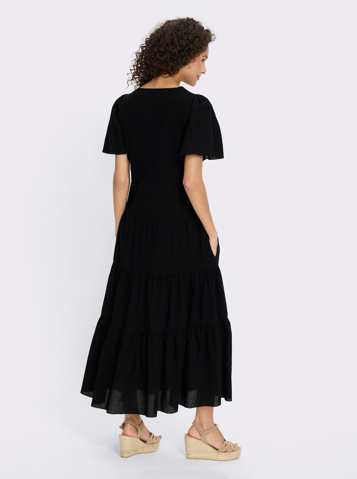 heine Baumwollkleid - schwarz
