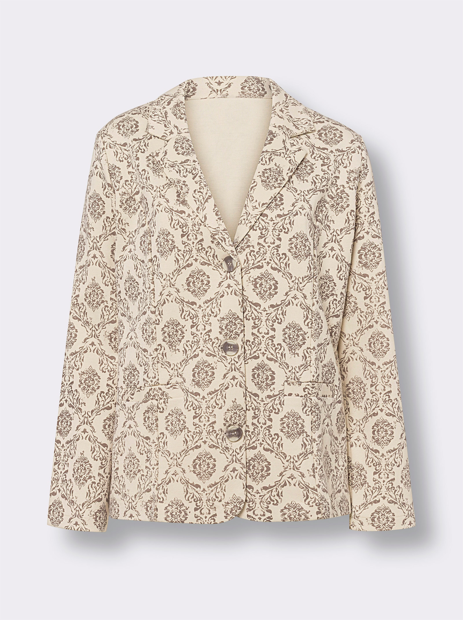 heine Blazer en jersey avec poches passepoilées - sable-taupe foncé imprimé