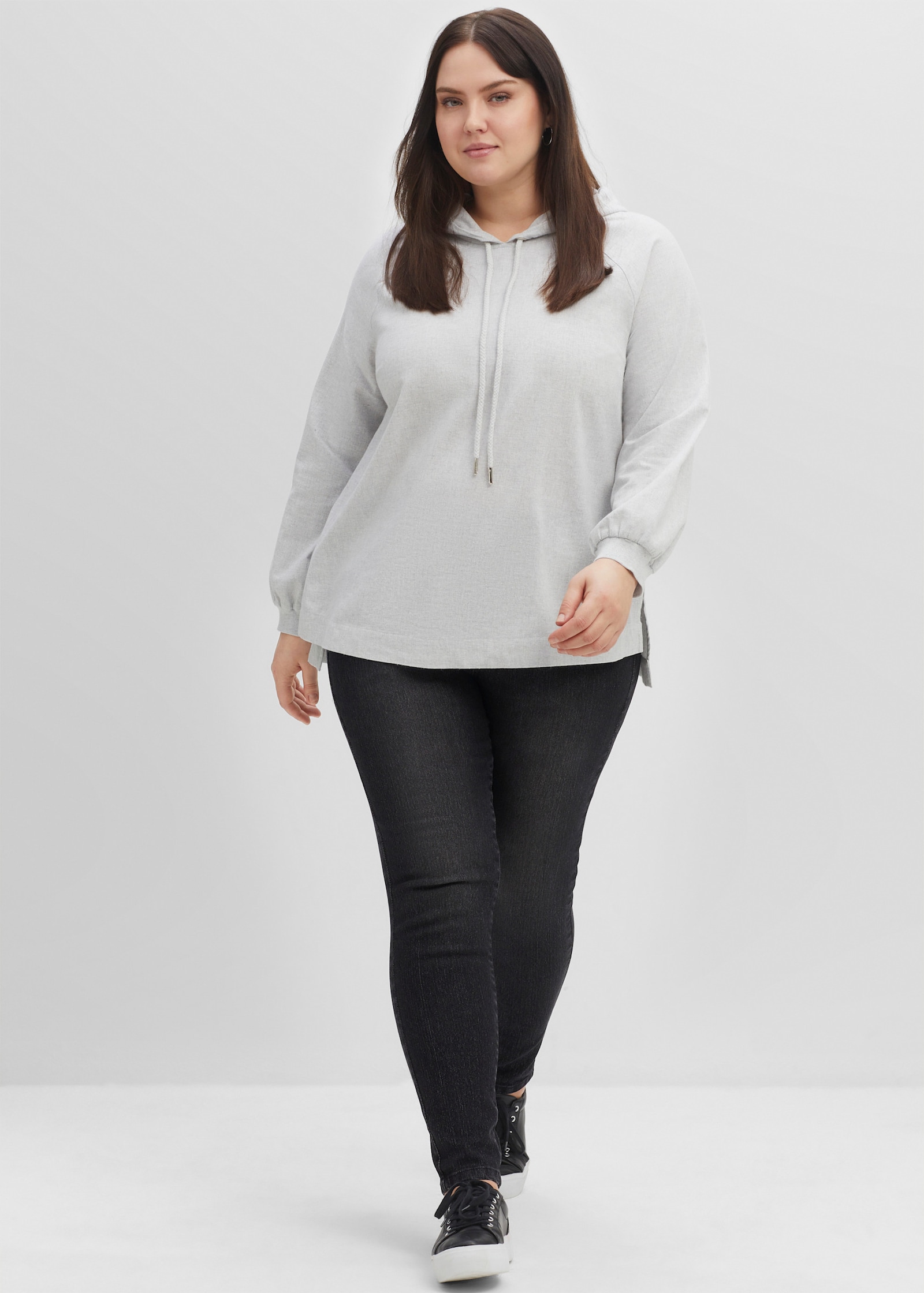 sheego Jeggings mit breitem Gummibund - black denim