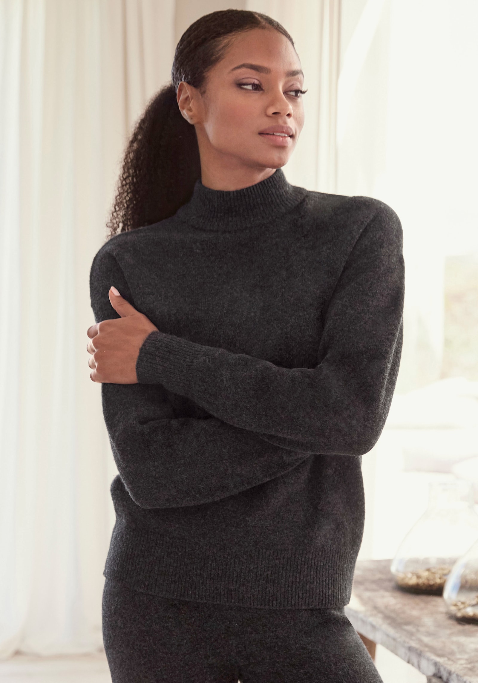 LASCANA Strickpullover - anthrazit