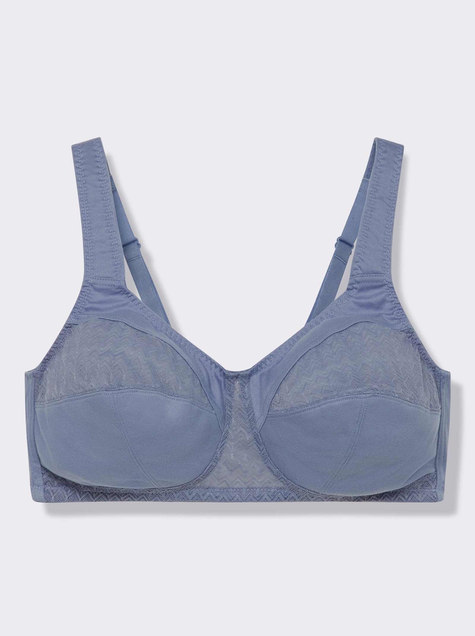 Sport-BH ohne Bügel - taubenblau