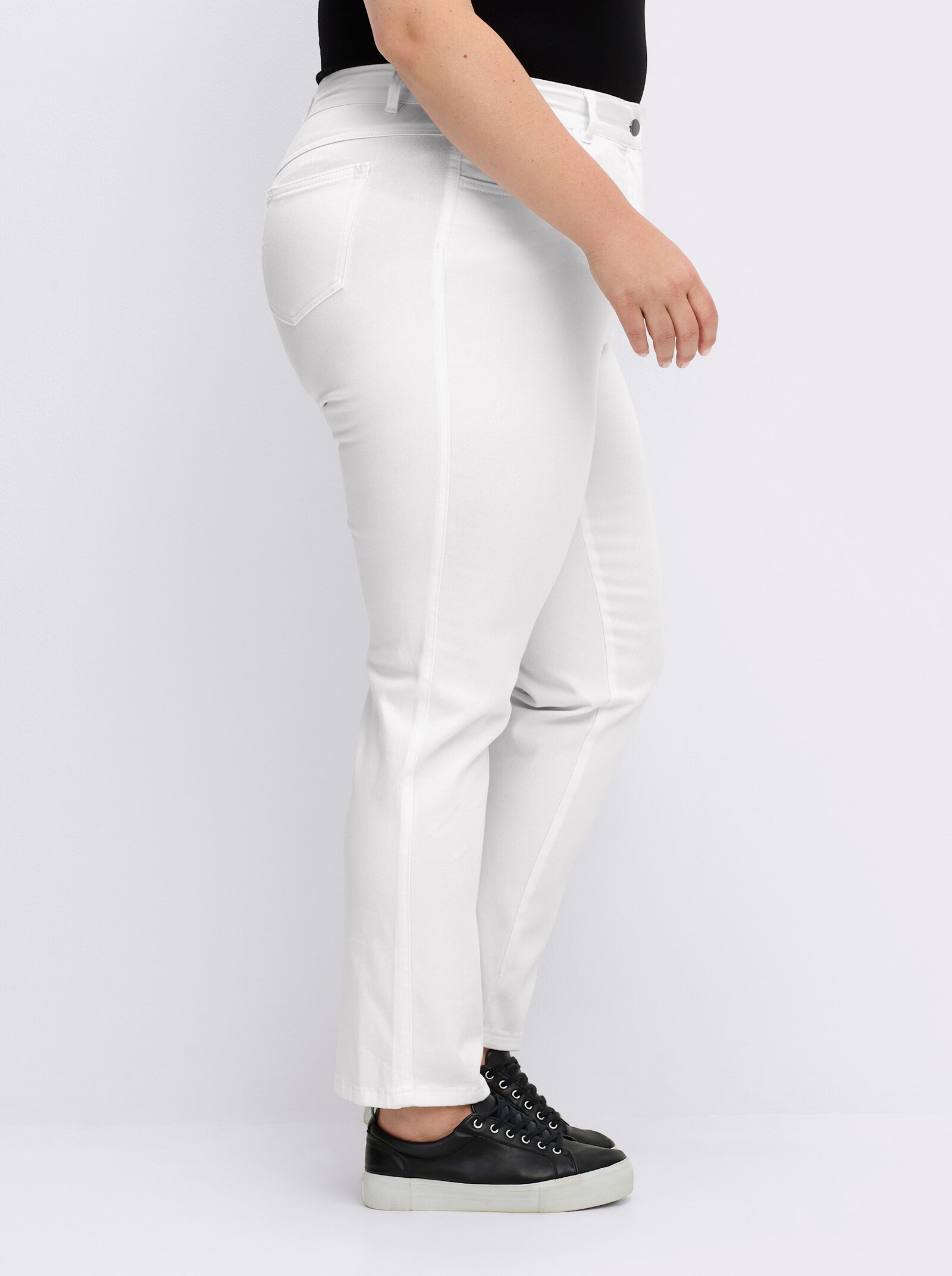 5-Pocket-Jeans gerade geschnitten - wollweiß