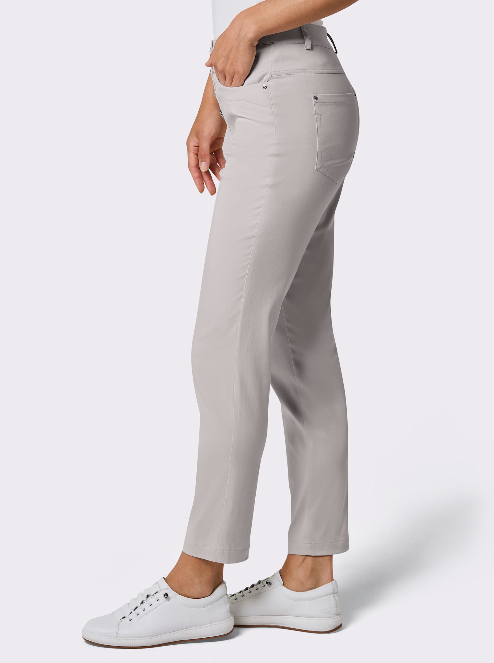 CREATION L PREMIUM Hose mit Lyocell - hellgrau