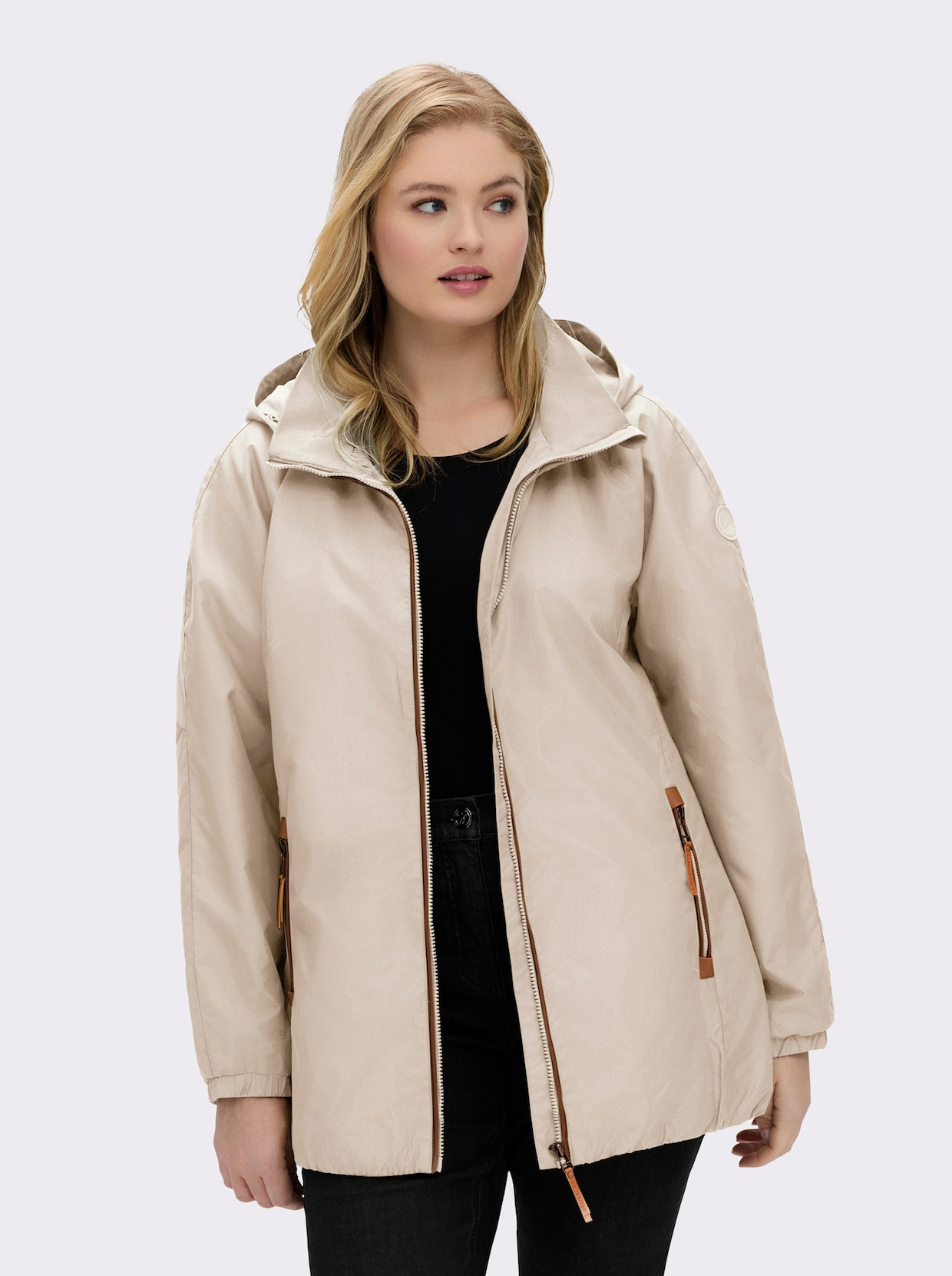 Übergangsjacke in Microfaser-Qualität - elfenbein