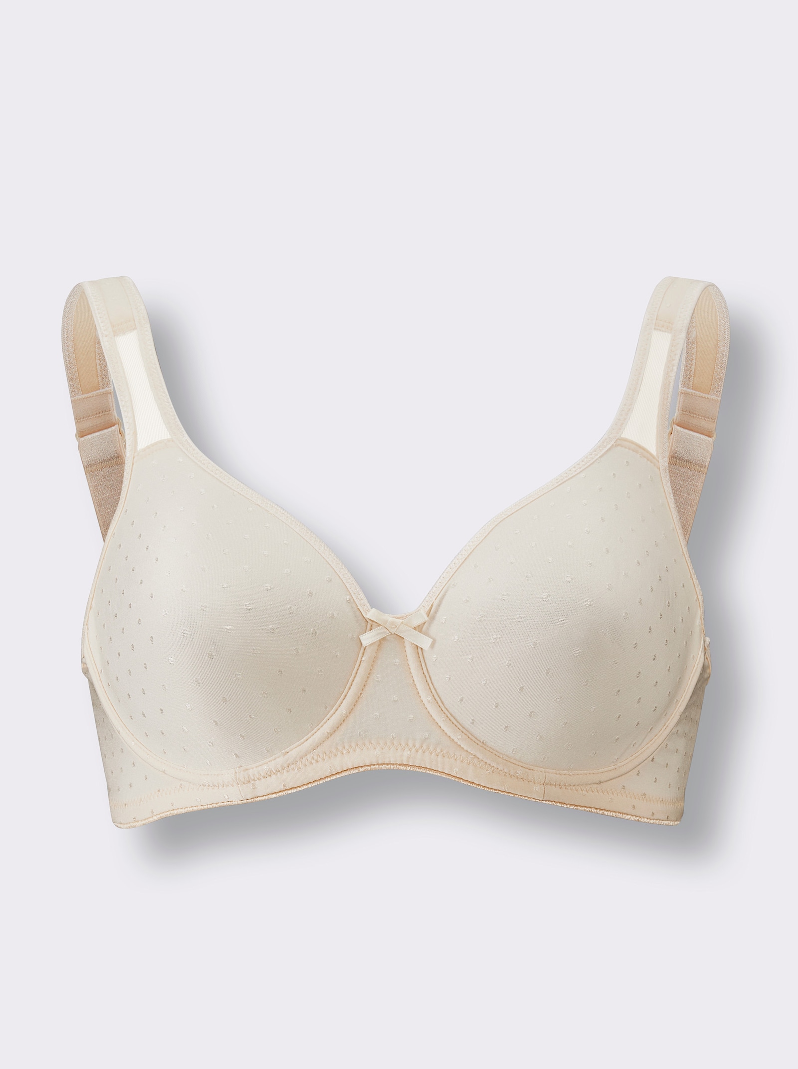 wäschepur Bügel-BH mit Mesh-Einsätzen - elfenbein