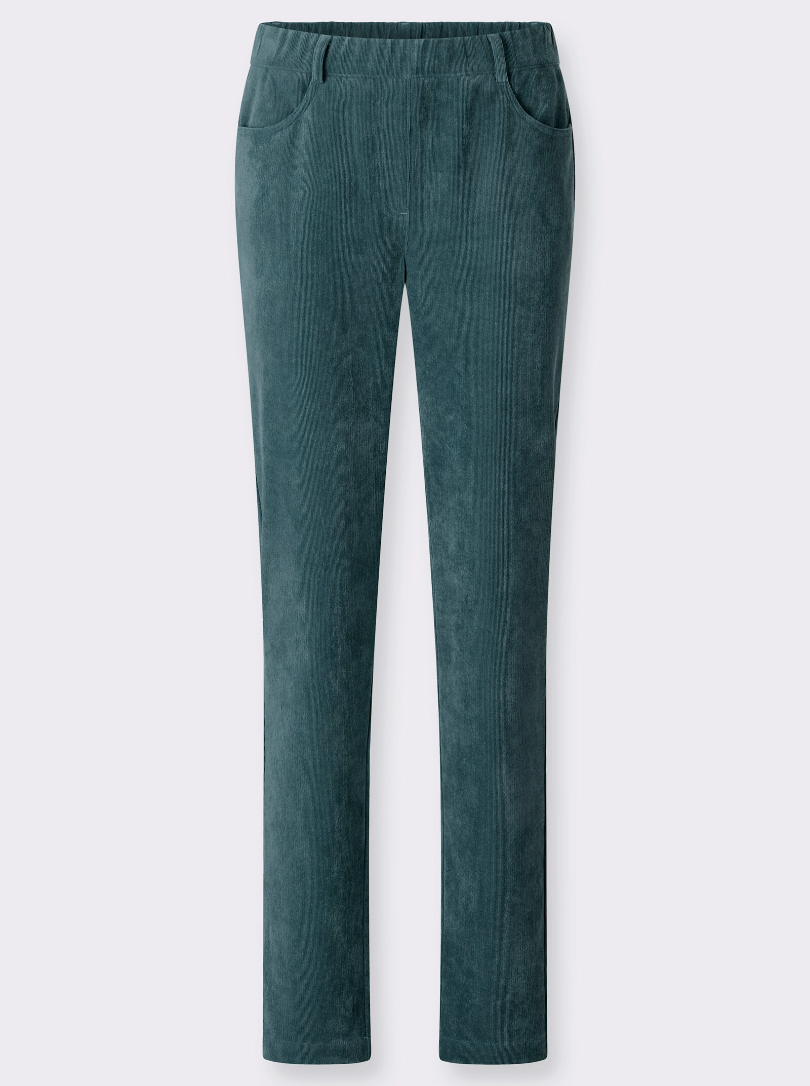 Cordhose mit Dehnbund - petrol