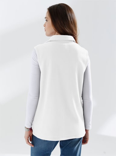 Fleeceweste mit Antipilling-Ausrüstung - ecru