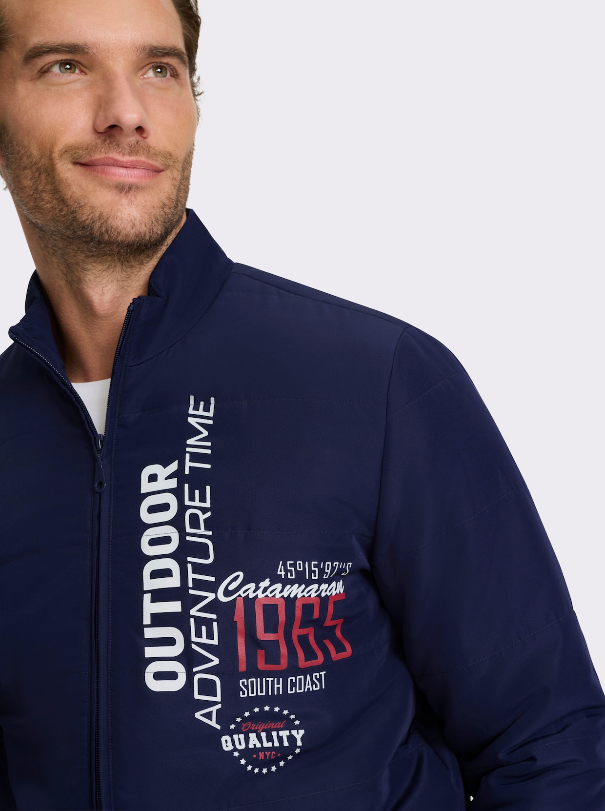Catamaran Steppjacke - marine-bedruckt