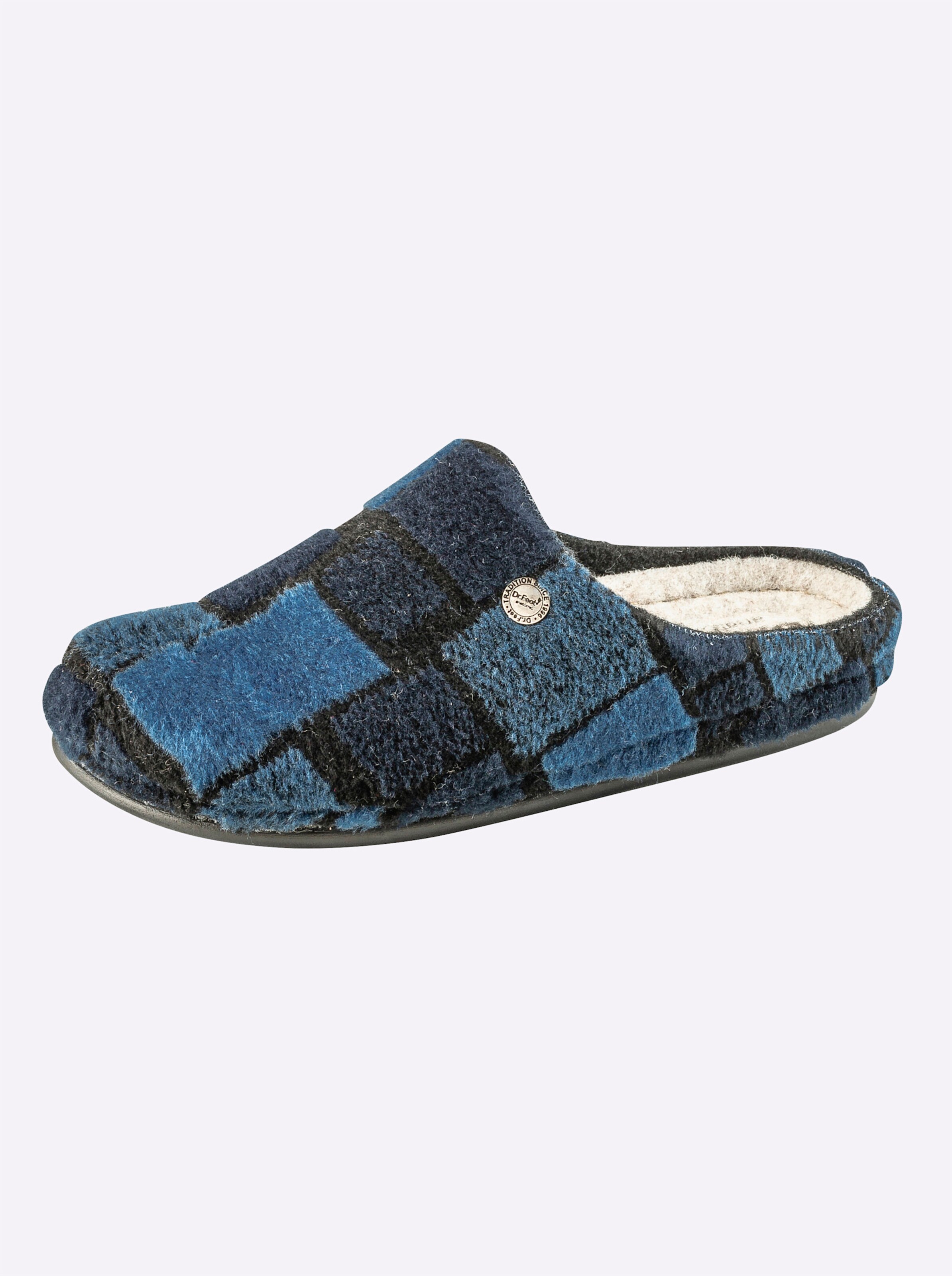 Witt Weiden Damen Hausschuh blau, Dr. Feet, blau  - Onlineshop Witt Weiden