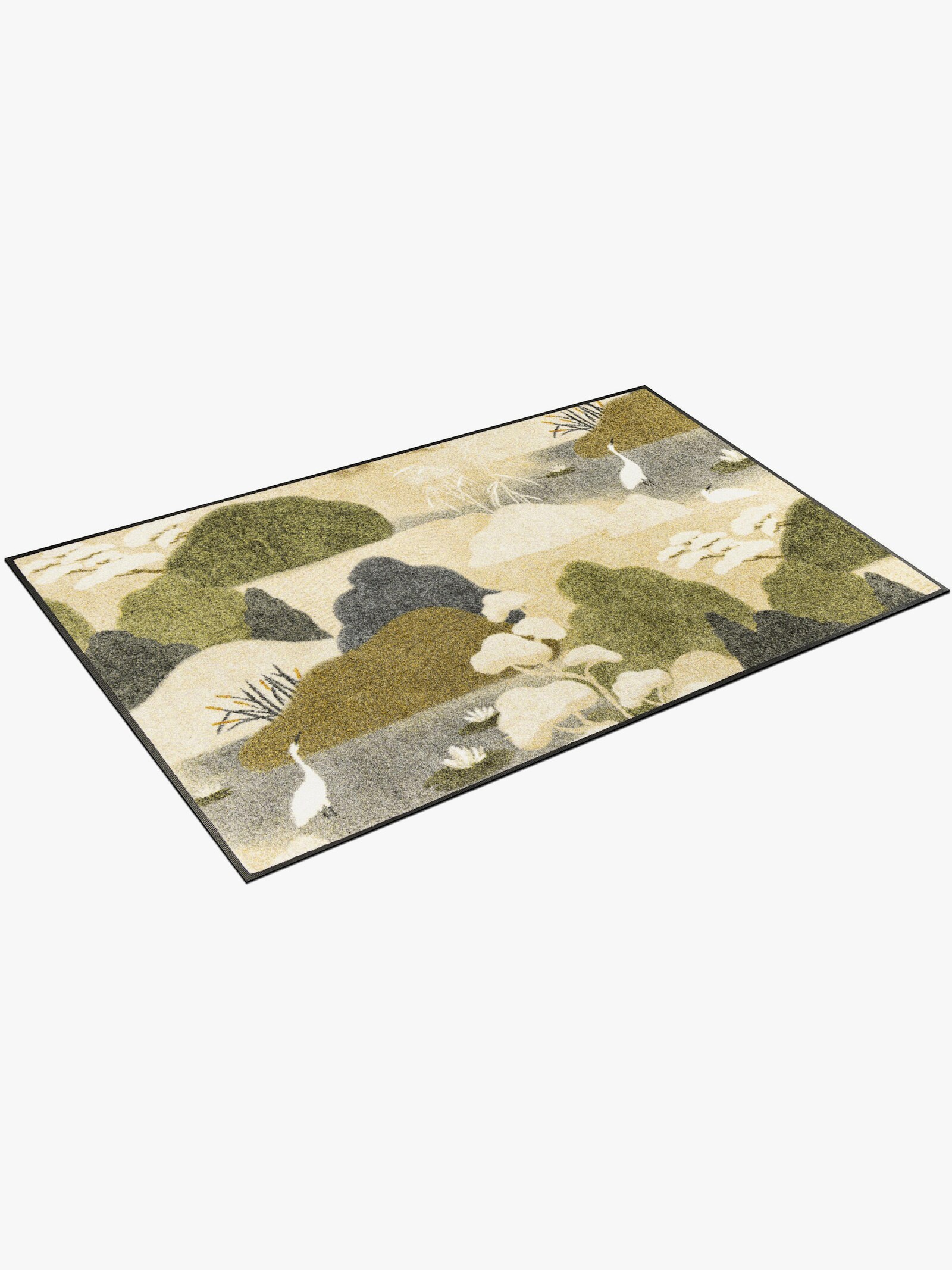 wash+dry by Kleen-Tex Fußmatte - beige-grün-gemustert