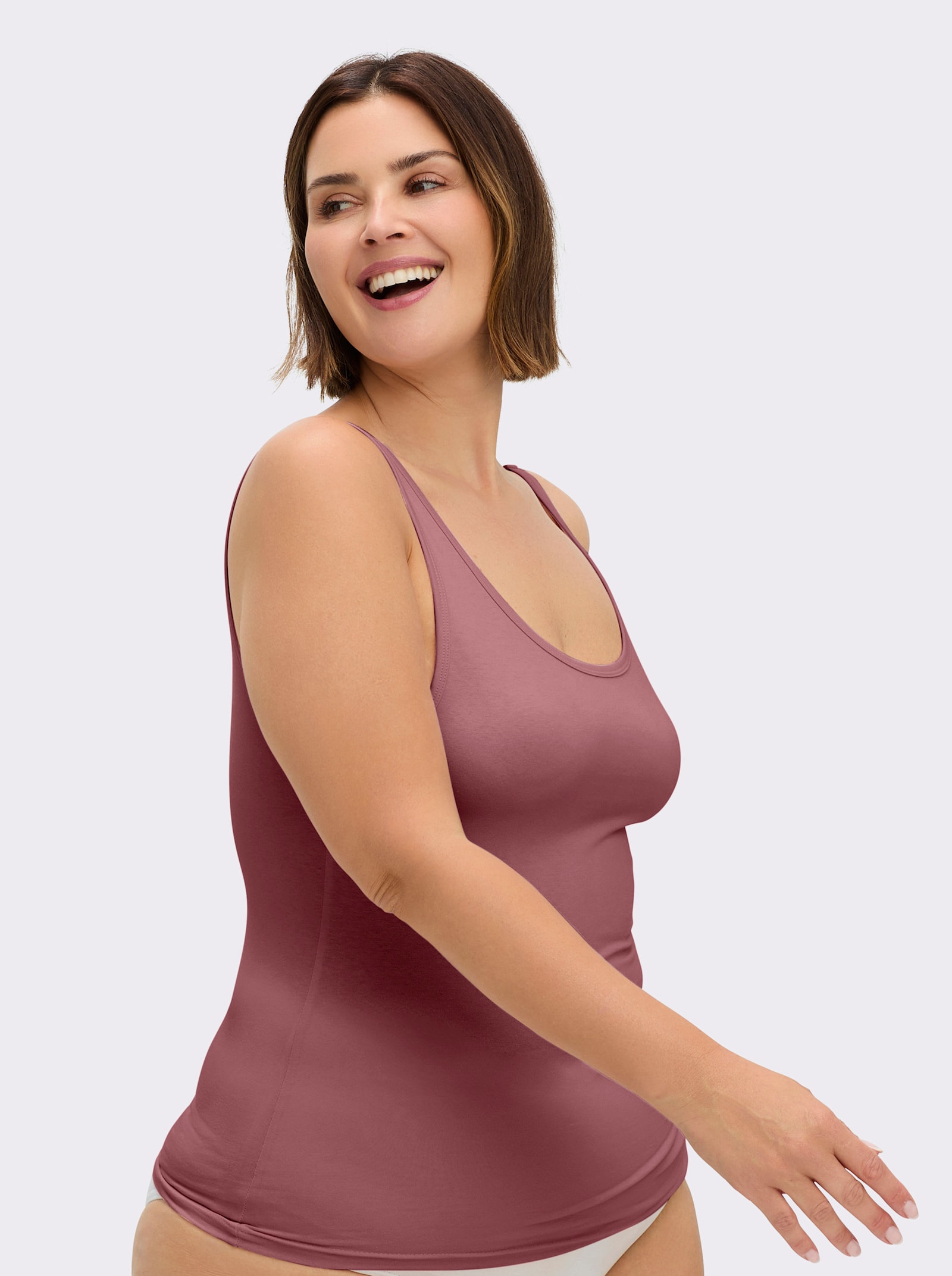 wäschepur Achseltop mit breiten Trägern - bleu + marine + bordeaux