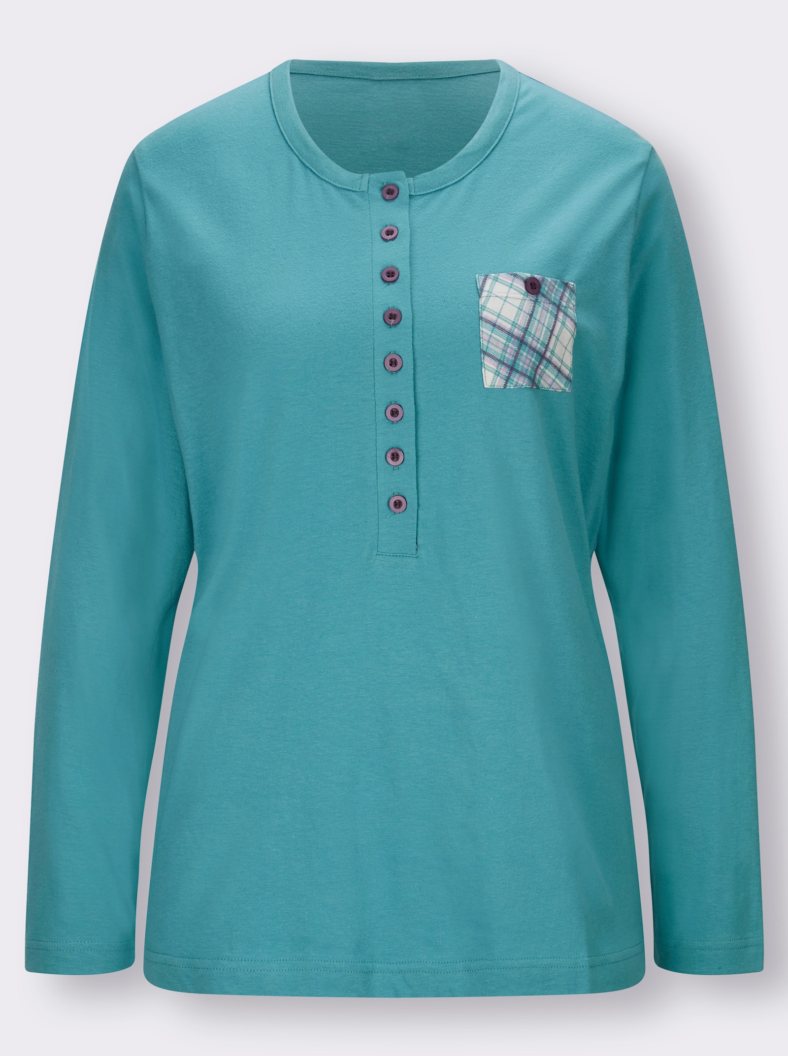 wäschepur Pyjamas med lång knappslå - ocean, rutig