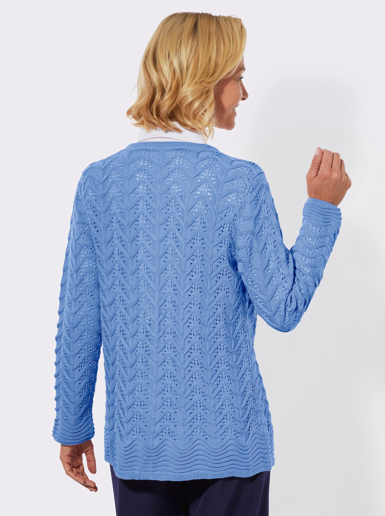 Strickjacke - himmelblau