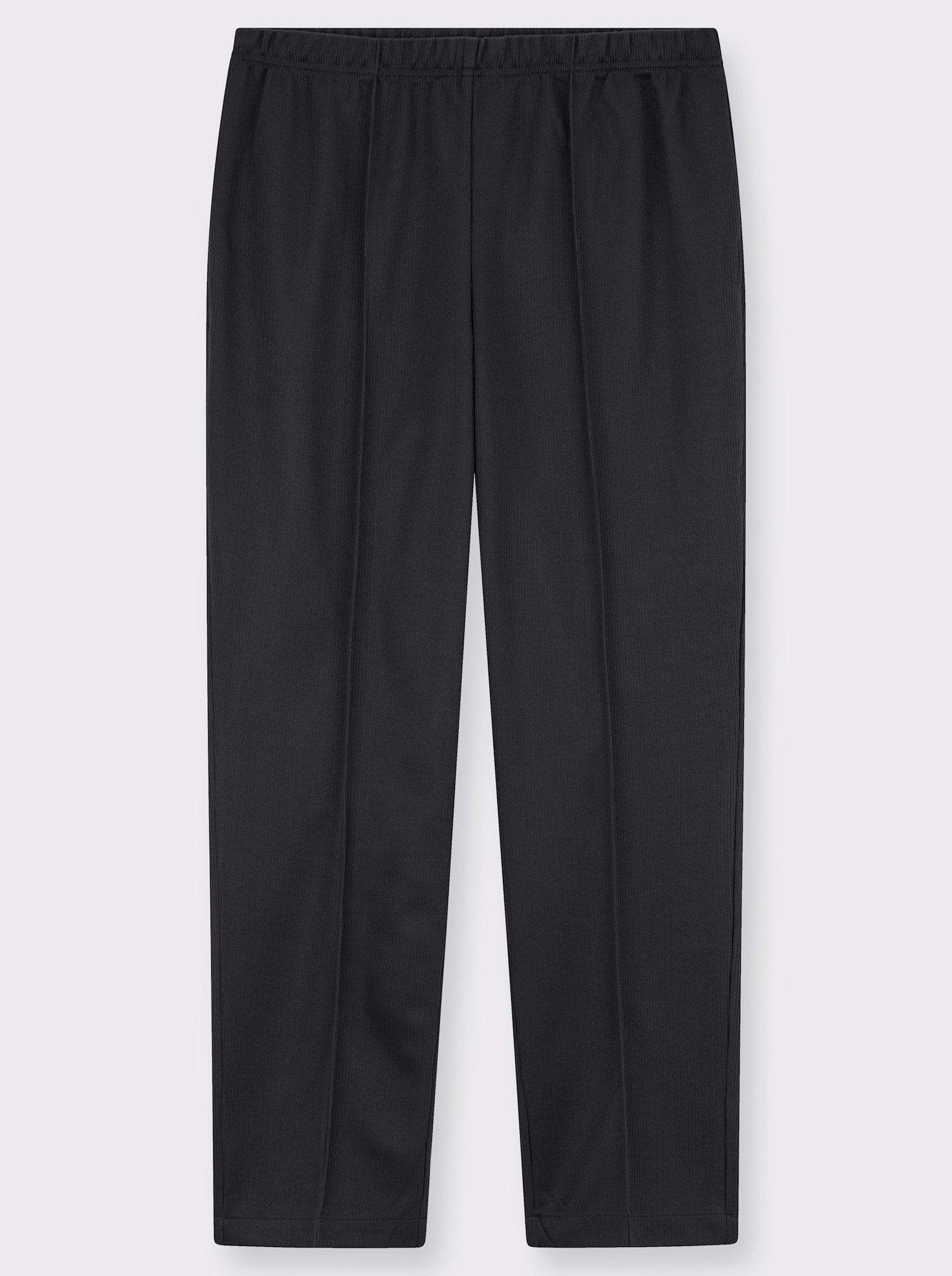 Hose mit Ripp-Struktur - schwarz