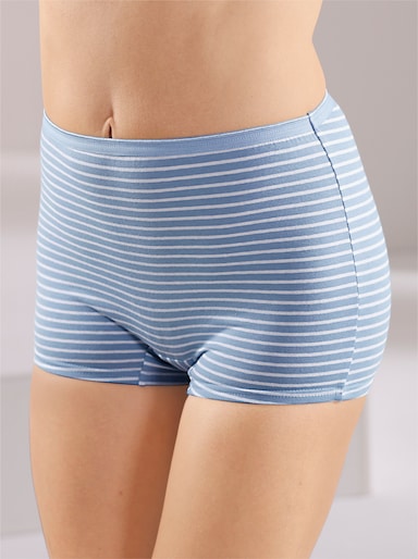 wäschepur Panty - 2x bleu-geringelt + 2x bleu