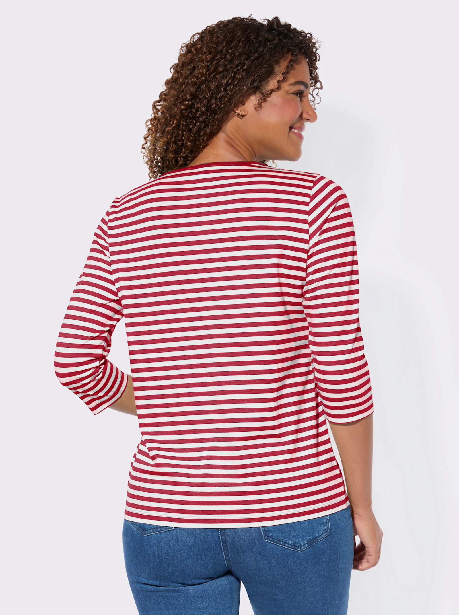 Shirt-Set mit 3/4-Ärmeln - rot