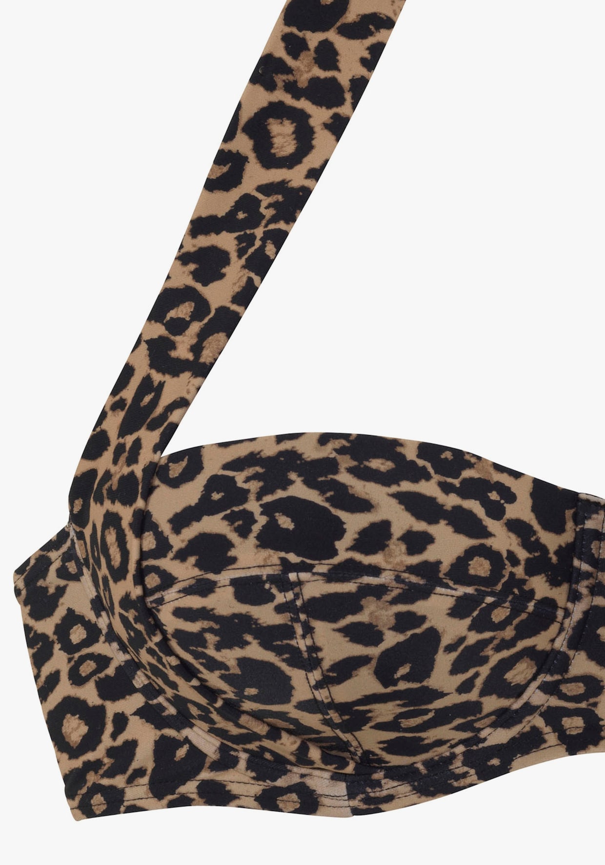 Vivance haut de bikini bandeau à armatures - noir-nougat imprimé