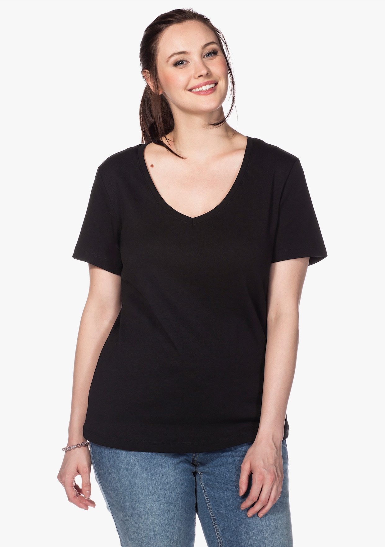 sheego T-Shirt - schwarz