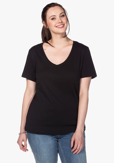 sheego T-Shirt - schwarz